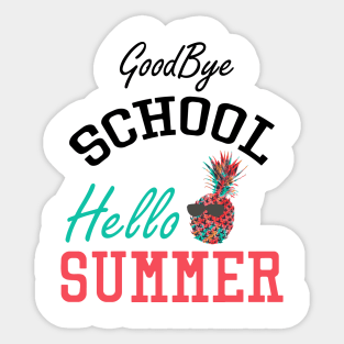 Good Bye School Hello Summer Sticker